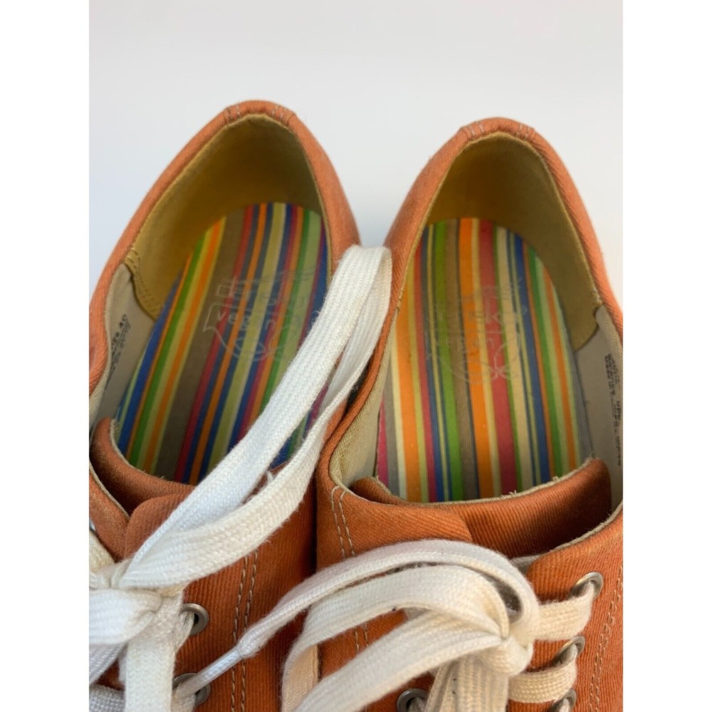 Dansko Orange Canvas Low-Top Sneakers with White Trim - Picture 6 of 13